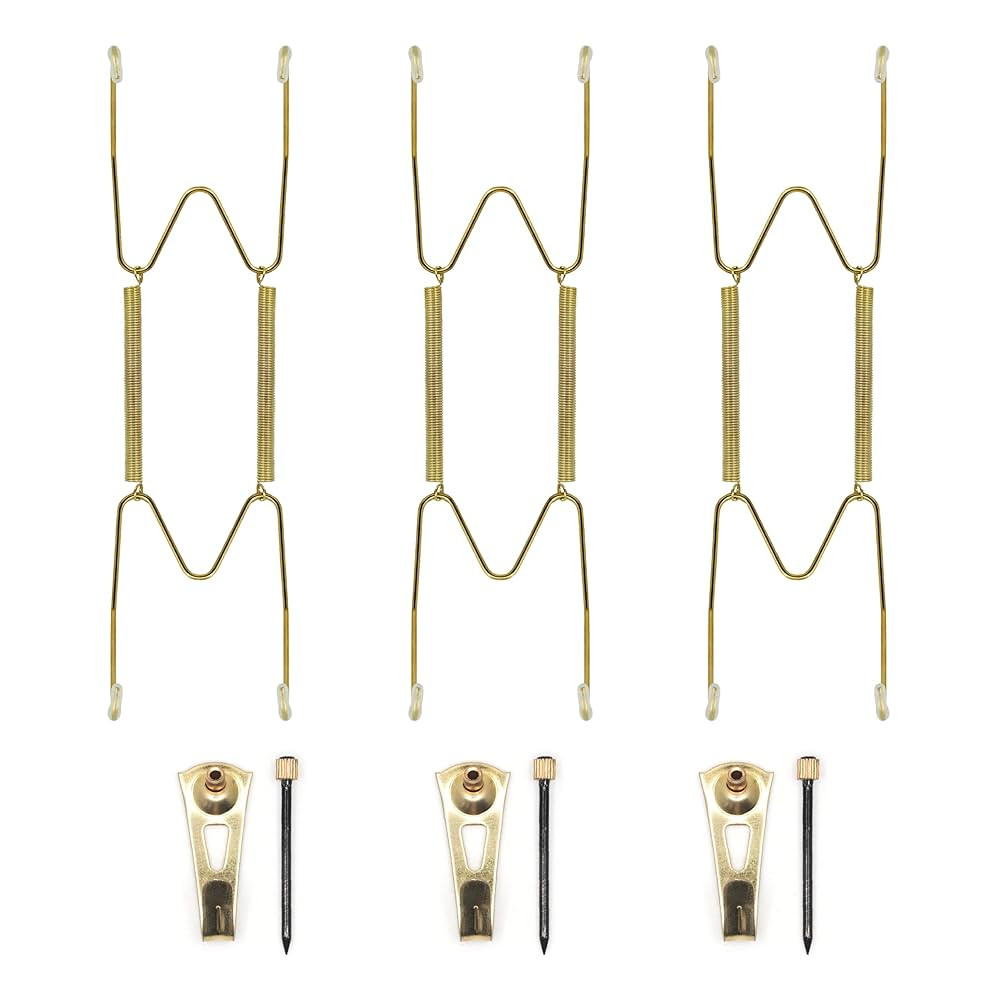 PHS - Plate Hangers for The Wall - Decorative Plate Holder Set for 7-10 Inch Plates - 3 Pack Stai... | Amazon (US)