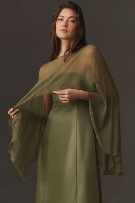 Geisha Designs High-Low Sheer Cape | Anthropologie (US)