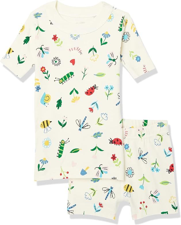 Moon and Back by Hanna Andersson Boys' and Girls' Organic Cotton 2 Piece Short Pajama Set | Amazon (US)