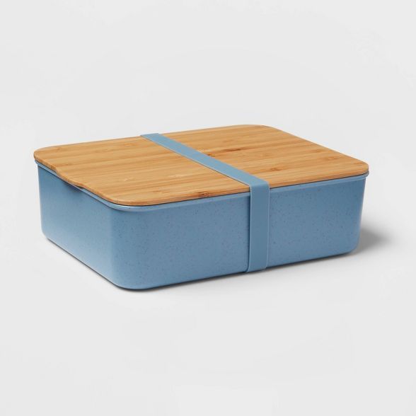 Bento Box with Bamboo Lid Borage Blue - Threshold™ | Target