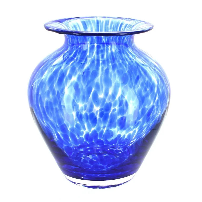Blue Rose Polish Pottery Indoor Tabletop Cobalt Confetti Glass Vase | Walmart (US)