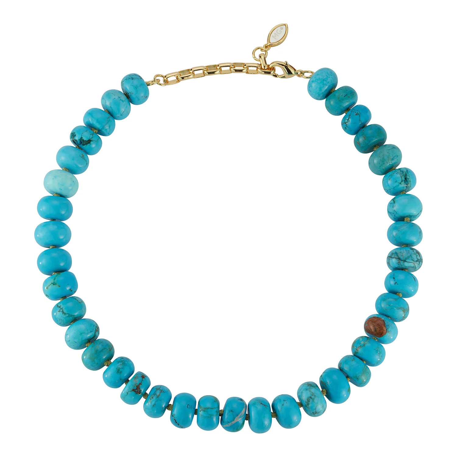 Semi Precious Turquoise Rondelle Necklace | Mignonne Gavigan | Mignonne Gavigan
