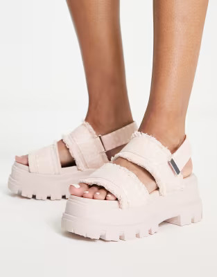 Buffalo Aspha STR vegan-friendly platform sandals in rose | ASOS (Global)