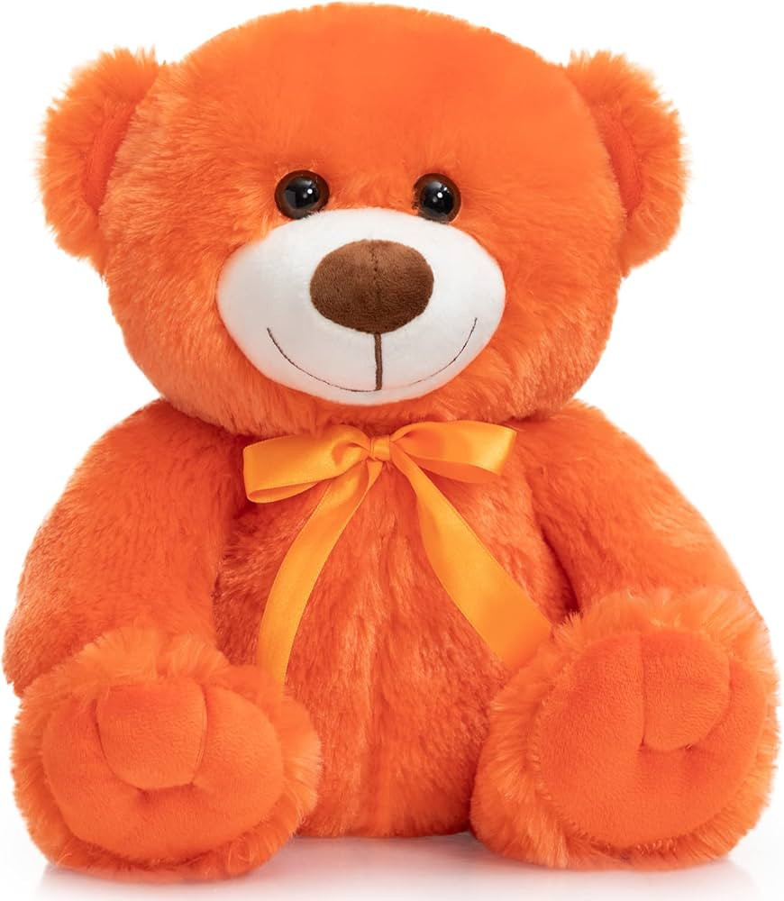 WENMOTDY Super Color Teddy Bear Stuffed Animals Plush Toy for Children Girlfriend Family Orange 1... | Amazon (US)