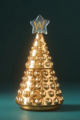 Monogram Tree Woody Fresh Balsam & Cedarwood Glass Jar Candle | Anthropologie (US)