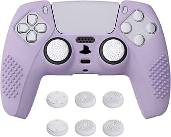 eXtremeRate PlayVital Mauve Purple 3D Studded Edition Anti-Slip Silicone Cover Skin for ps5 Contr... | Amazon (US)