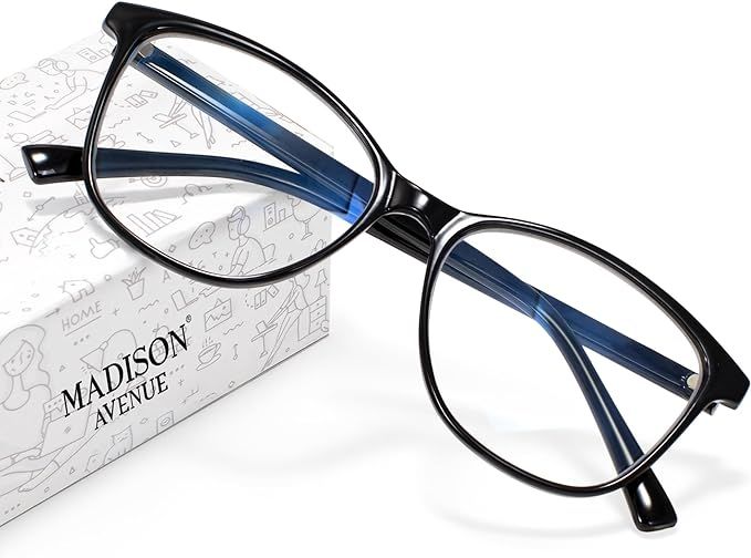 Madison Avenue Blue Light Blocking Glasses Anti Eyestrain UV Glare Blue Light Glasses for Women T... | Amazon (US)