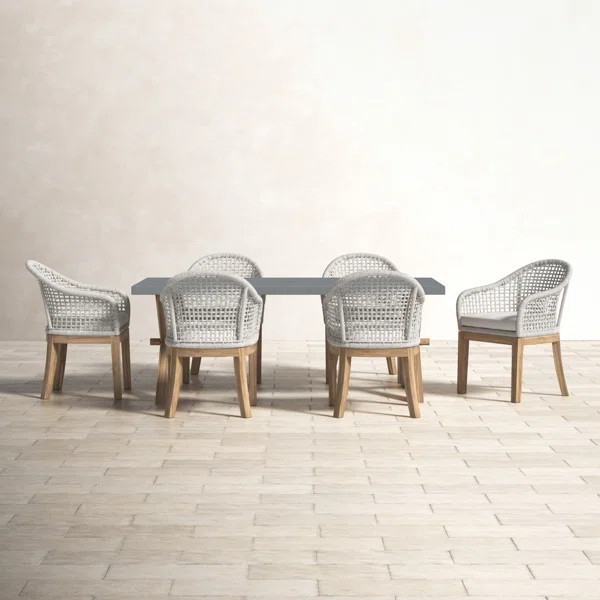 Akiva Rectangular 6 - Person Outdoor Dining Set | Wayfair North America