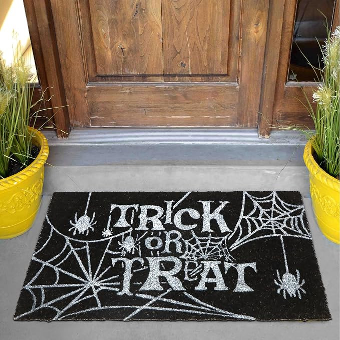 JOYIN Halloween Decoration Front Door mat 30”x17”, Trick or Treat Black&White Spider Web Non ... | Amazon (US)