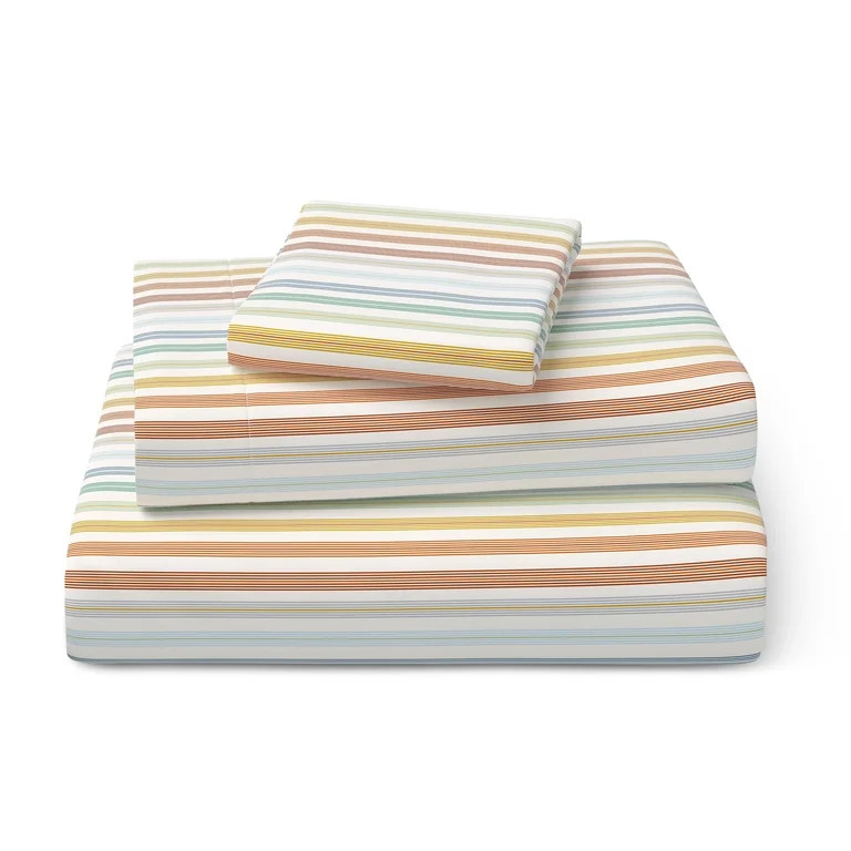 Mainstays Kids Microfiber Bed Sheet Set, Twin, Vintage Stripe, 3 Pieces | Walmart (US)