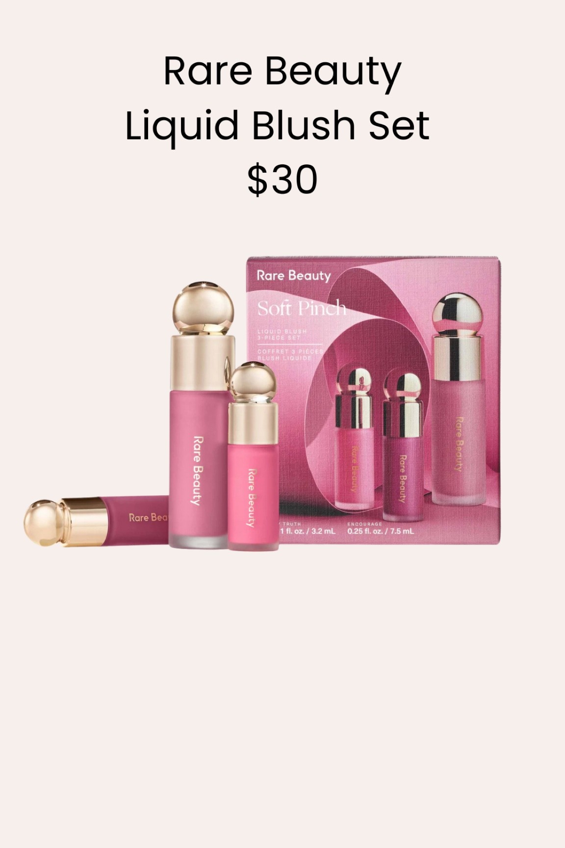 Rare beauty 3 piece cheek tint set! Sephora sale 🤍 #sephorasale #holiday #sephora #rarebeauty 

#LTKbeauty #LTKCyberweek #LTKHoliday