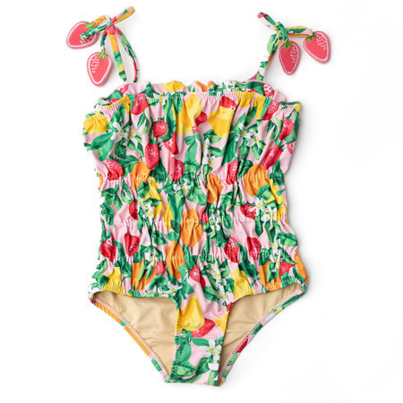 Fruit Punch Girls Smocked One Piece Swimsuit 6m-10 | Shade Critters