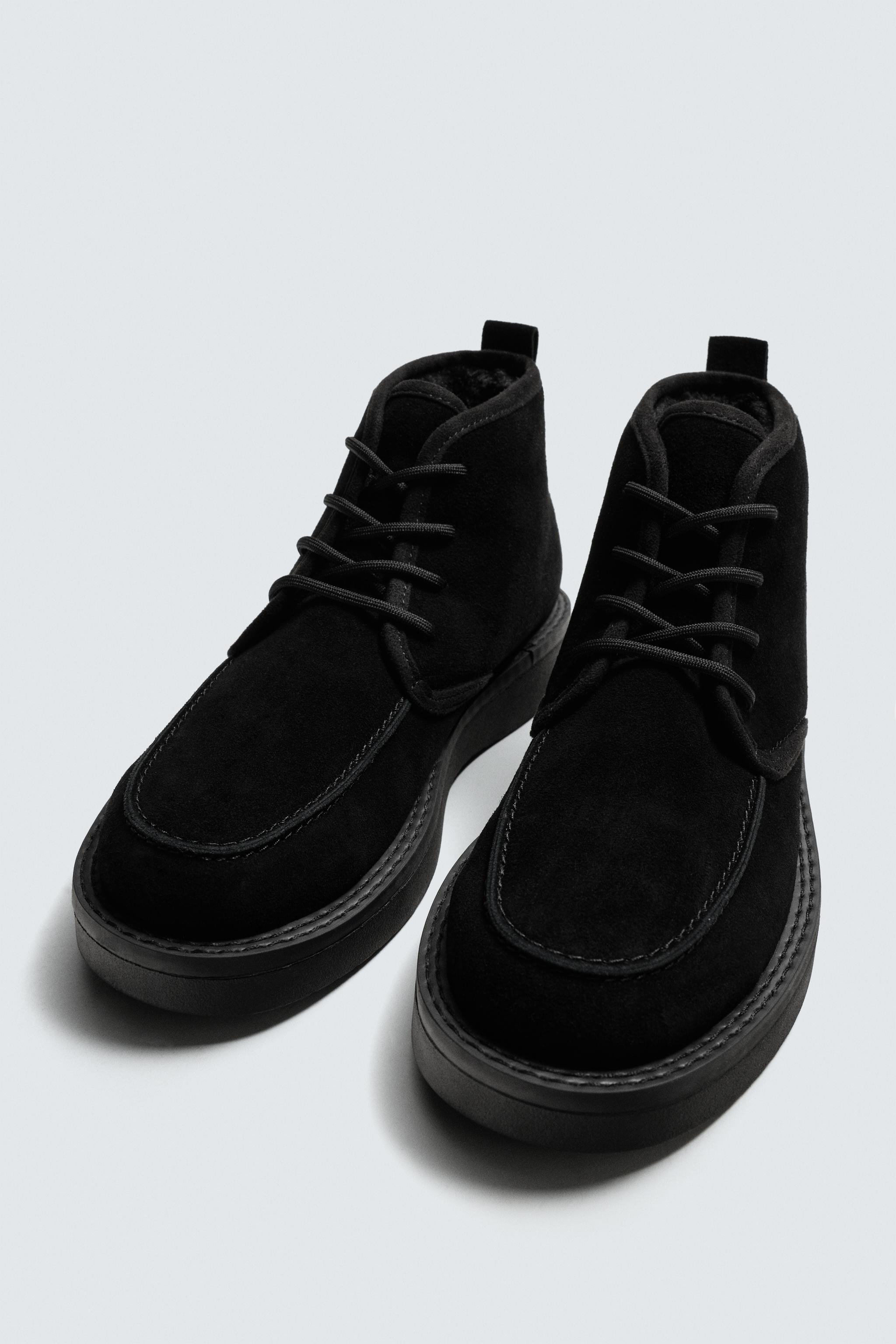 LACED LEATHER BOOTS | Zara US