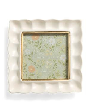 4x4 Wave Edge Metallic Tabletop Picture Frame | TJ Maxx