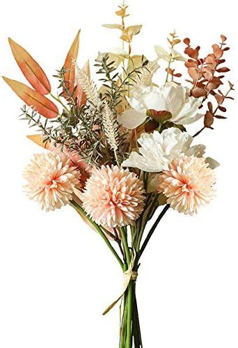 Artificial Fake Flowers Plants Silk Flower Arrangements Wedding Bouquets Decorations Plastic Flor... | Amazon (US)