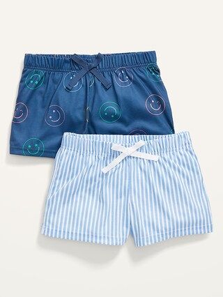 2-Pack Printed Jersey-Knit Pajama Boxer Shorts for Girls | Old Navy (US)