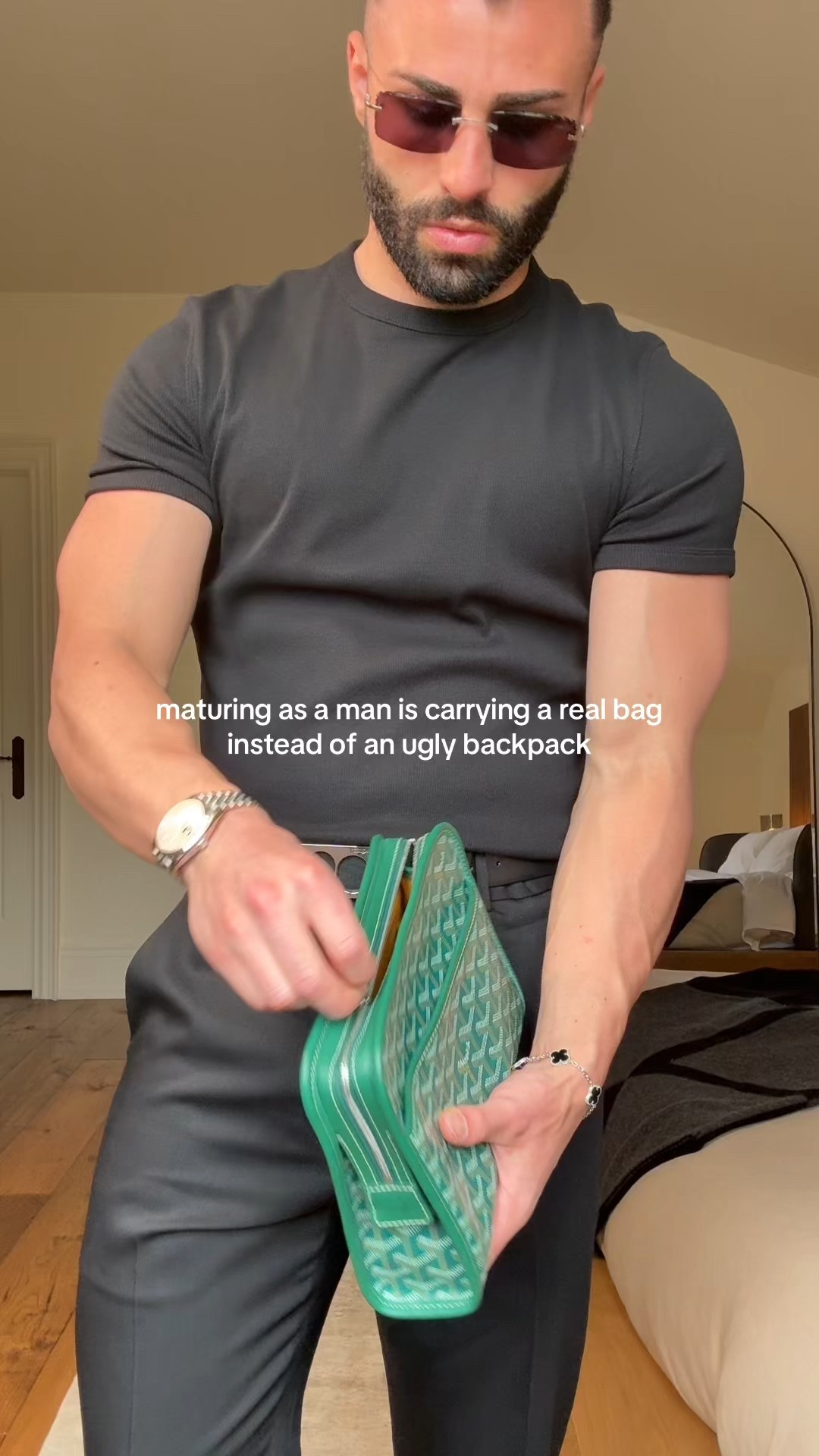 Wearing an all black outfit 

#LTKsummer #LTKspring #LTKcanada