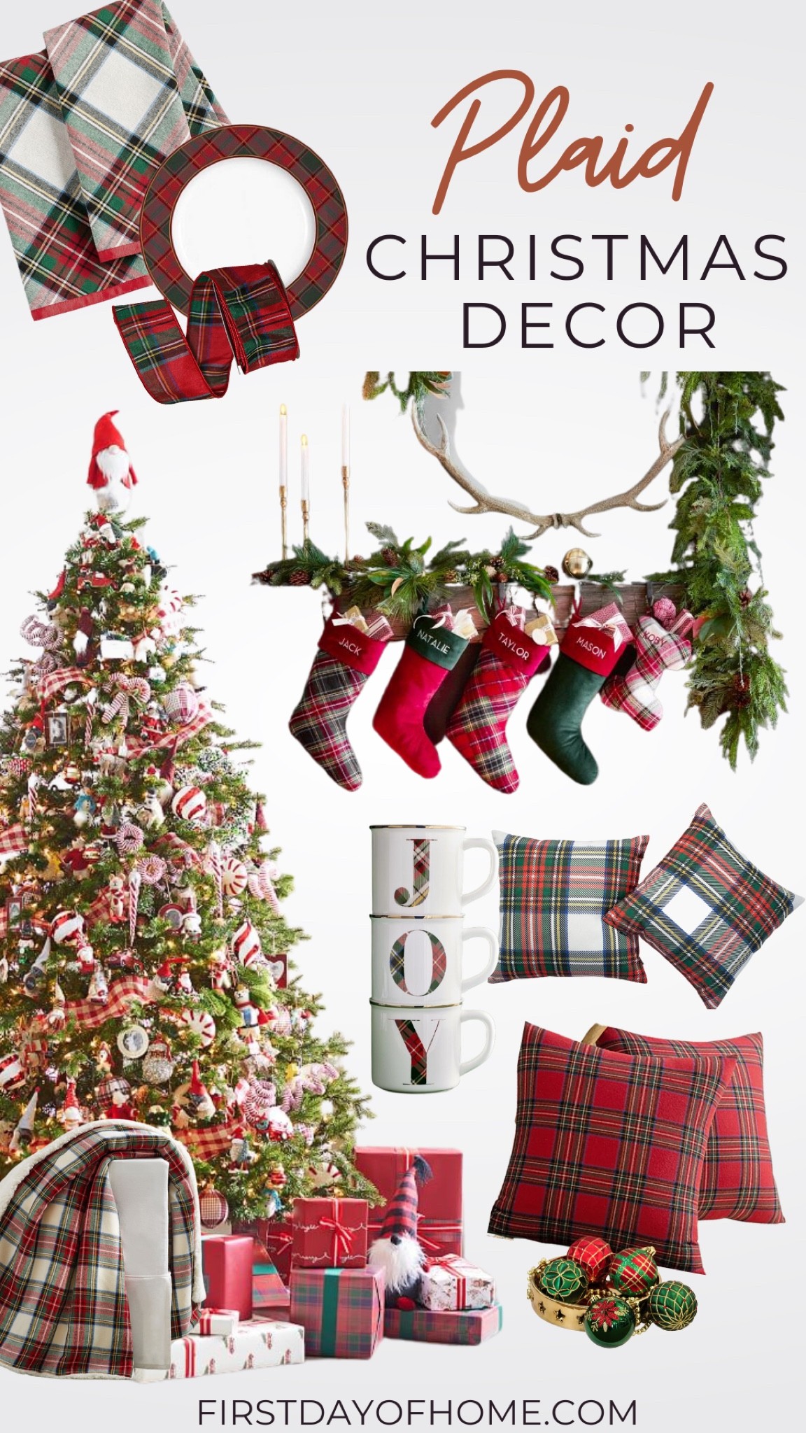 Decorate for Christmas with classic plaid decor. Find kitchen dinnerware, towels, and plates, as well as plaid Christmas tree ribbon and ornaments and plaid pillows.

#LTKhome #LTKSeasonal #LTKHoliday