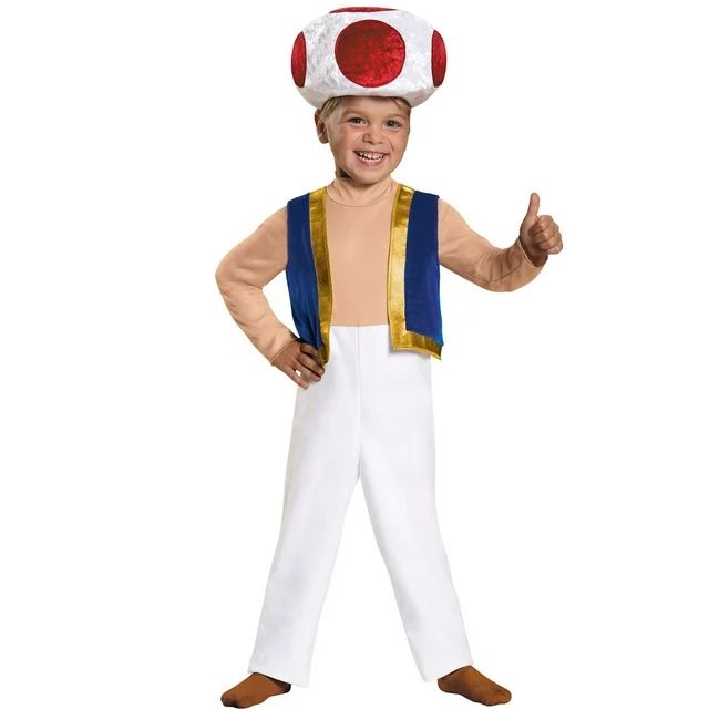 Super Mario Bros. Toddler Boys Toad Halloween Costume, 3T-4T | Walmart (US)