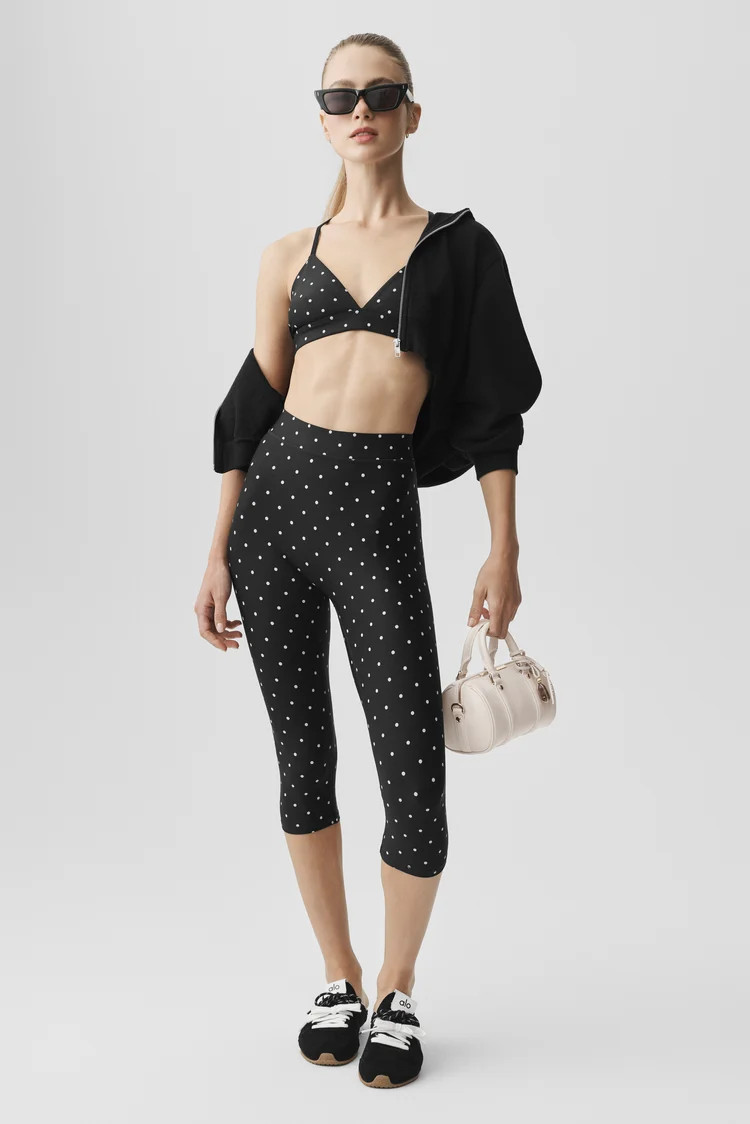 Airlift Polka Dot High-Waist Iconic 90's Capri | Alo Yoga
