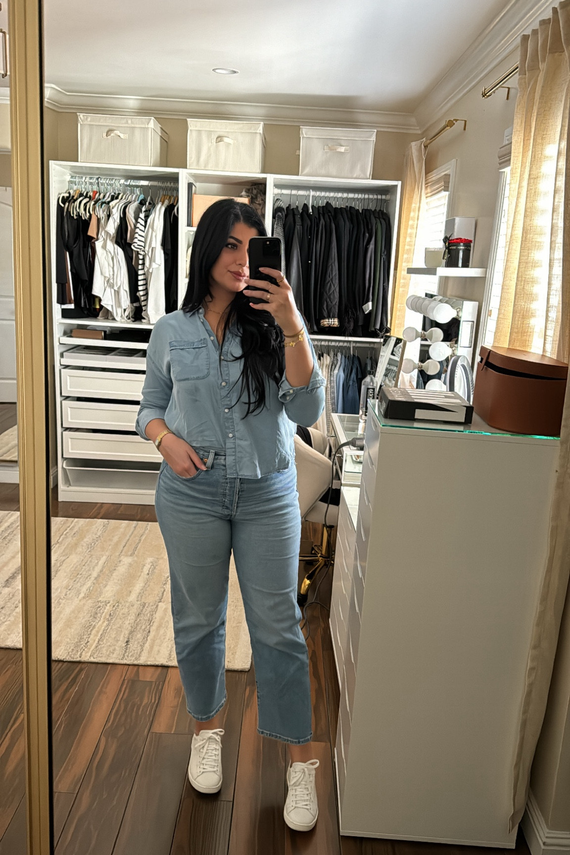 We love a denim on denim moment ✨
I couldn’t find the exact sneakers online anywhere so I linked some shoes I would wear with this outfit 🤍 

#LTKStyleTip #LTKSeasonal #LTKSaleAlert