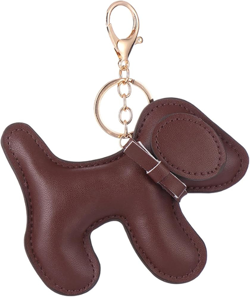 Dog Keychain Cute Dog Bag Charm Leather Bag Charms for Handbags Animal Gifts for Women | Amazon (US)