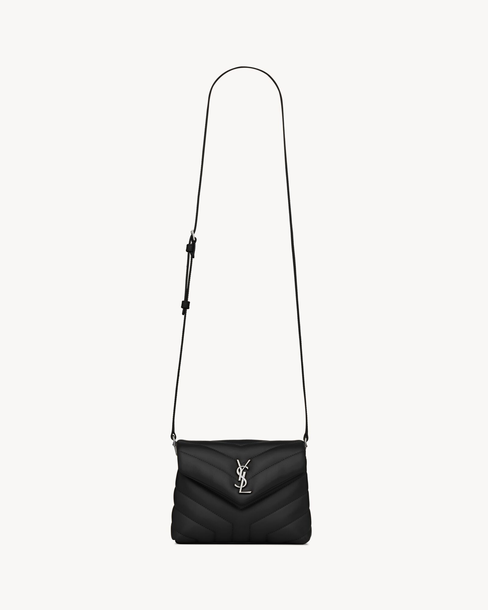 A mini version of the Loulou, topstitched with Saint Laurent's iconic chevron quilting.Practical ... | Saint Laurent Inc. (Global)