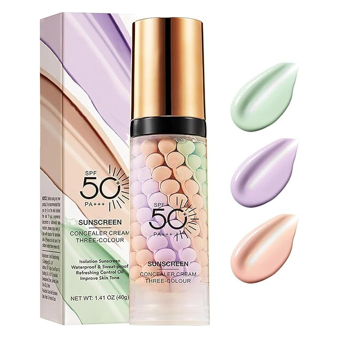 3 In 1 Primer for Face Before Makeup, Sunscreen Isolation Cream Face Tinted Moisturizer, SPF 50,O... | Amazon (US)