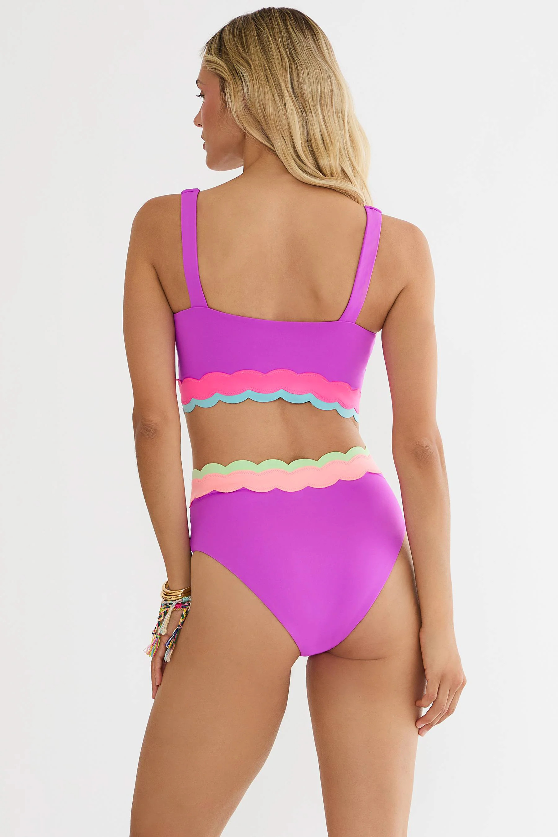 Harriet Bottom Radiant Wave Colorblock | Womens High Waist Bikini Bottom | Beach Riot | Beach Riot