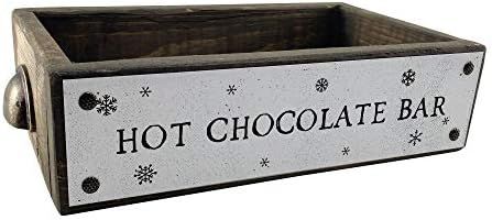 Amazon.com: ANVEVO Hot Chocolate Bar – Christmas Home Décor Box – Cute & Funny Rustic Farmho... | Amazon (US)