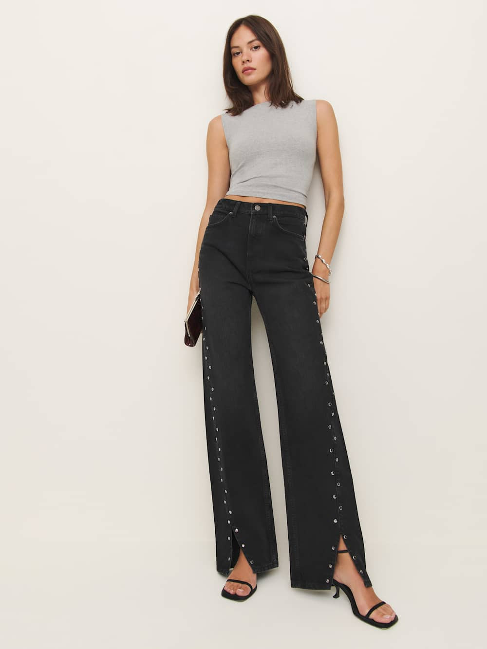 Cary High Rise Slouchy Straight Leg Jeans | Reformation (Global)