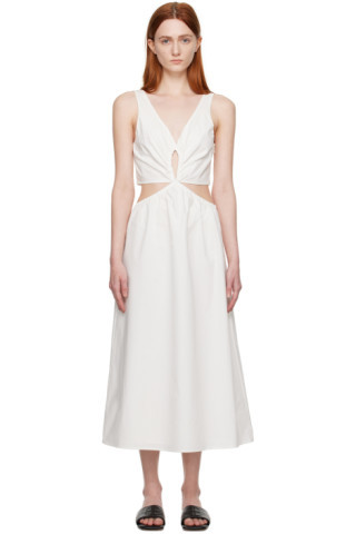 ANINE BING - White Dione Midi Dress | SSENSE