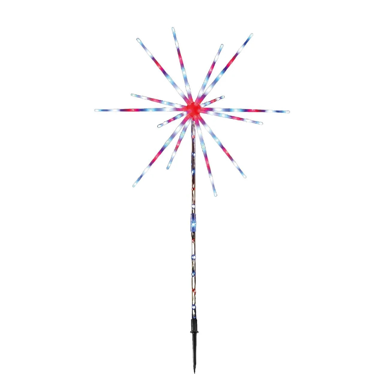 Indoor/Outdoor LED Sparkling Starburst Lawn Stake, Red/White/Blue, 35", Patriotic by Way To Celeb... | Walmart (US)