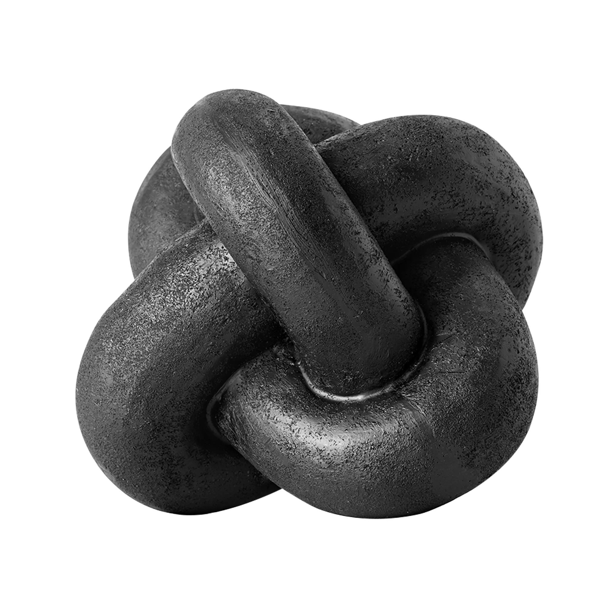 Mainstays Indoor Tabletop Resin Modern Black Knot 5.5" Decorative Figurine | Walmart (US)