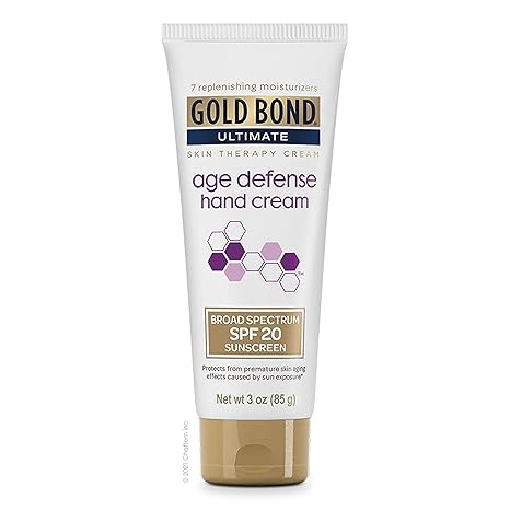 Gold Bond Ultimate Hand Cream 3 oz. with Broad Spectrum SPF 20 Sunscreen, Age Defense | Amazon (US)