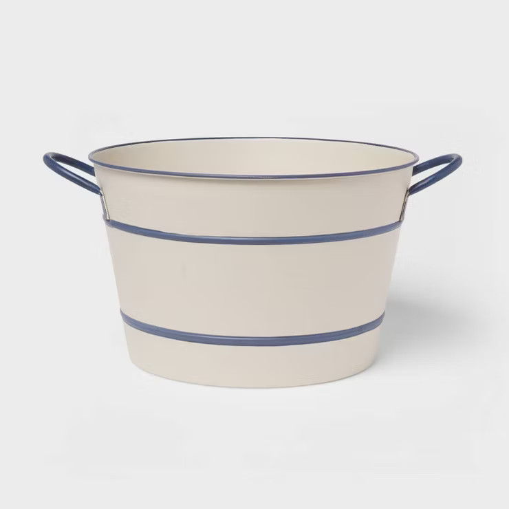 4.3gal Metal Beverage Tub Cream - Threshold™ | Target