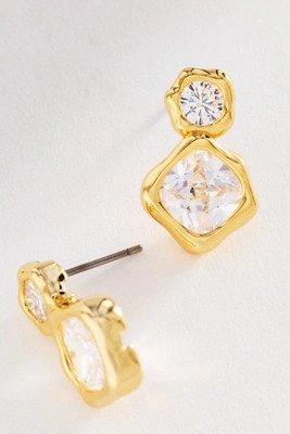 Bezel Crystal Drop Earrings | Anthropologie (US)