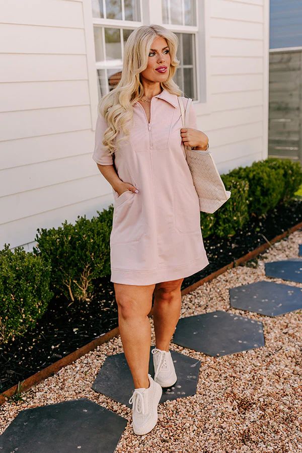 Casual Outing Mini Dress in Blush Curves | Impressions Online Boutique