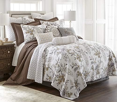 Levtex Home - Pisa Quilt Set - Full/Queen Quilt + Two Standard Pillow Shams - Floral Contemporary... | Amazon (US)
