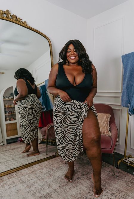 You can never go wrong with a versatile black swimsuit! I’m obsessed with the zebra print cover I paired with this look 🦓 

Wearing XXL.

plus size fashion, swim, plus size swimwear, vacation, spring outfit inspo, summer fashion, beach, style guide

#LTKplussize #LTKswim #LTKfindsunder50