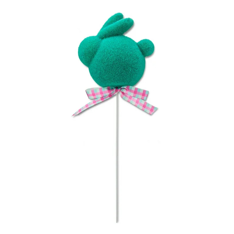 Easter Green Flocked Bunny Decorative Pick, by Way To Celebrate | Walmart (US)