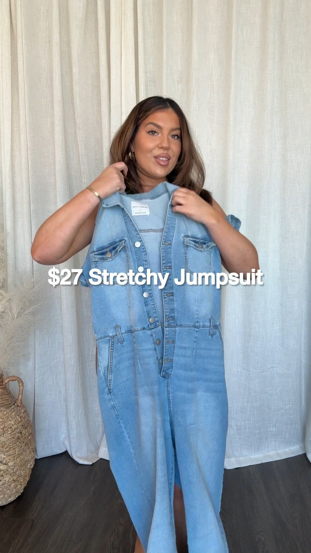 The perfect curve-friendly jumpsuit for Spring! Wearing my reg L! Fits great but size up if you want more room in the bust! Also linked accessories and undergarments! 

#LTKStyleTip #LTKFindsUnder50 #LTKMidsize