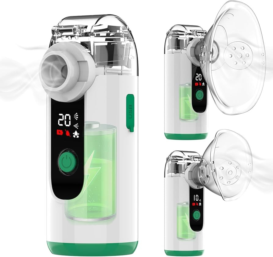 Hand-held Nebulizer for Respiratory System, Portable Nebulizer with Self-Clean Mode, Rechargeable... | Amazon (US)