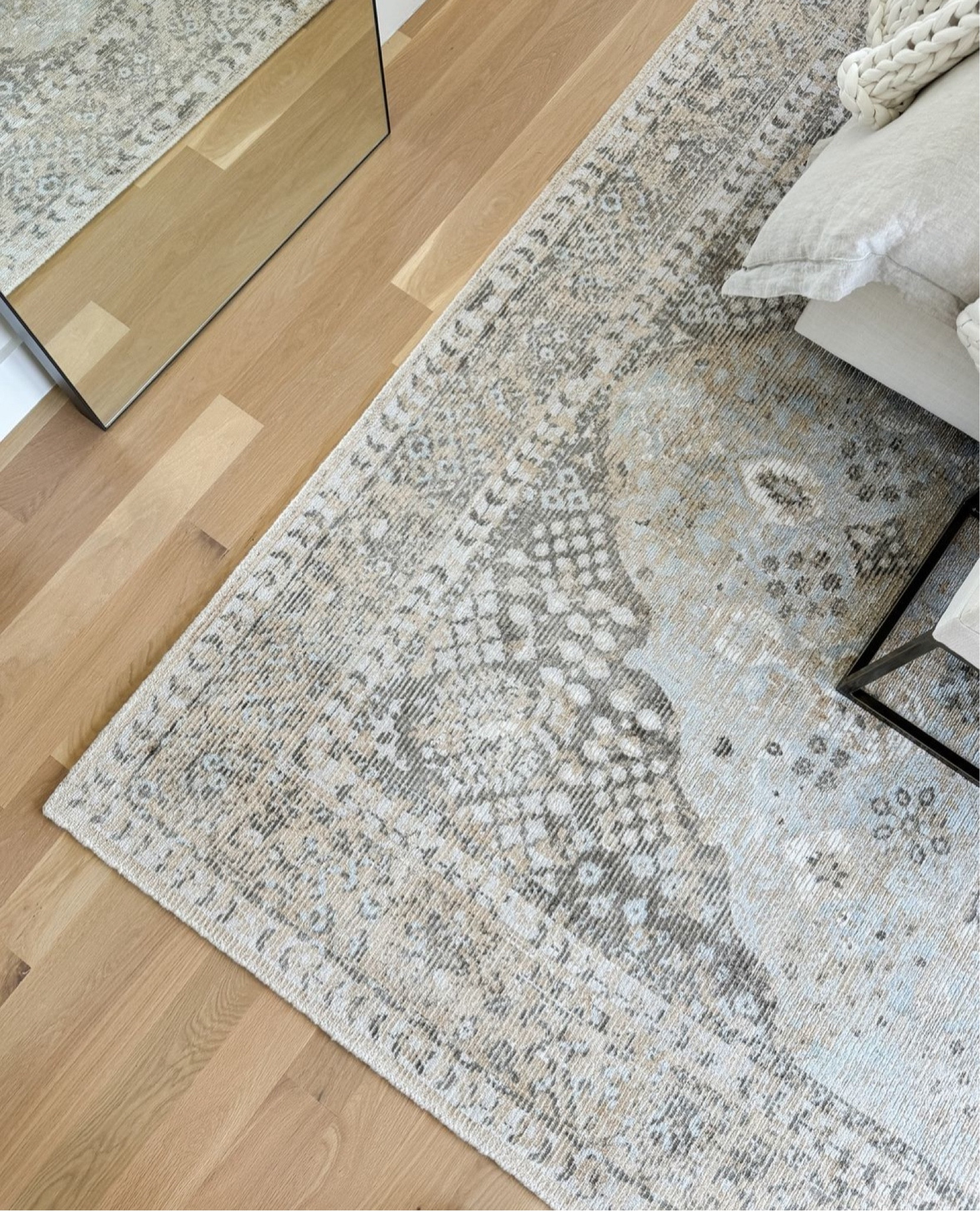 My best selling bedroom rug is back in stock! I love the colors for ivory, gray, beige, and soft blue. We have an 8x10 under our king size bed 

#LTKStyleTip #LTKHome #LTKSaleAlert