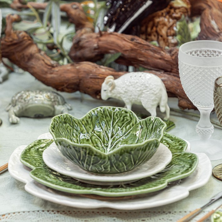 Bordallo Pinheiro Cabbage Chargers, Set of 2 | Williams-Sonoma