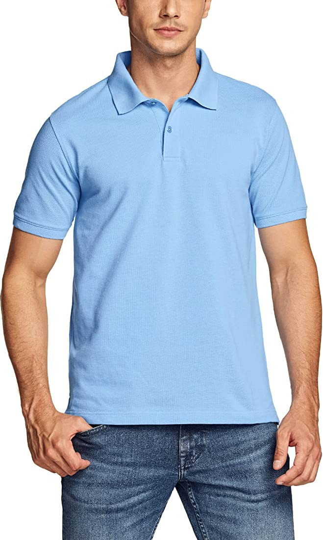 TSLA 1 or 2 Pack Men's Cotton Pique Polo Shirts, Classic Fit Short Sleeve Solid Casual Shirts, Pe... | Amazon (US)