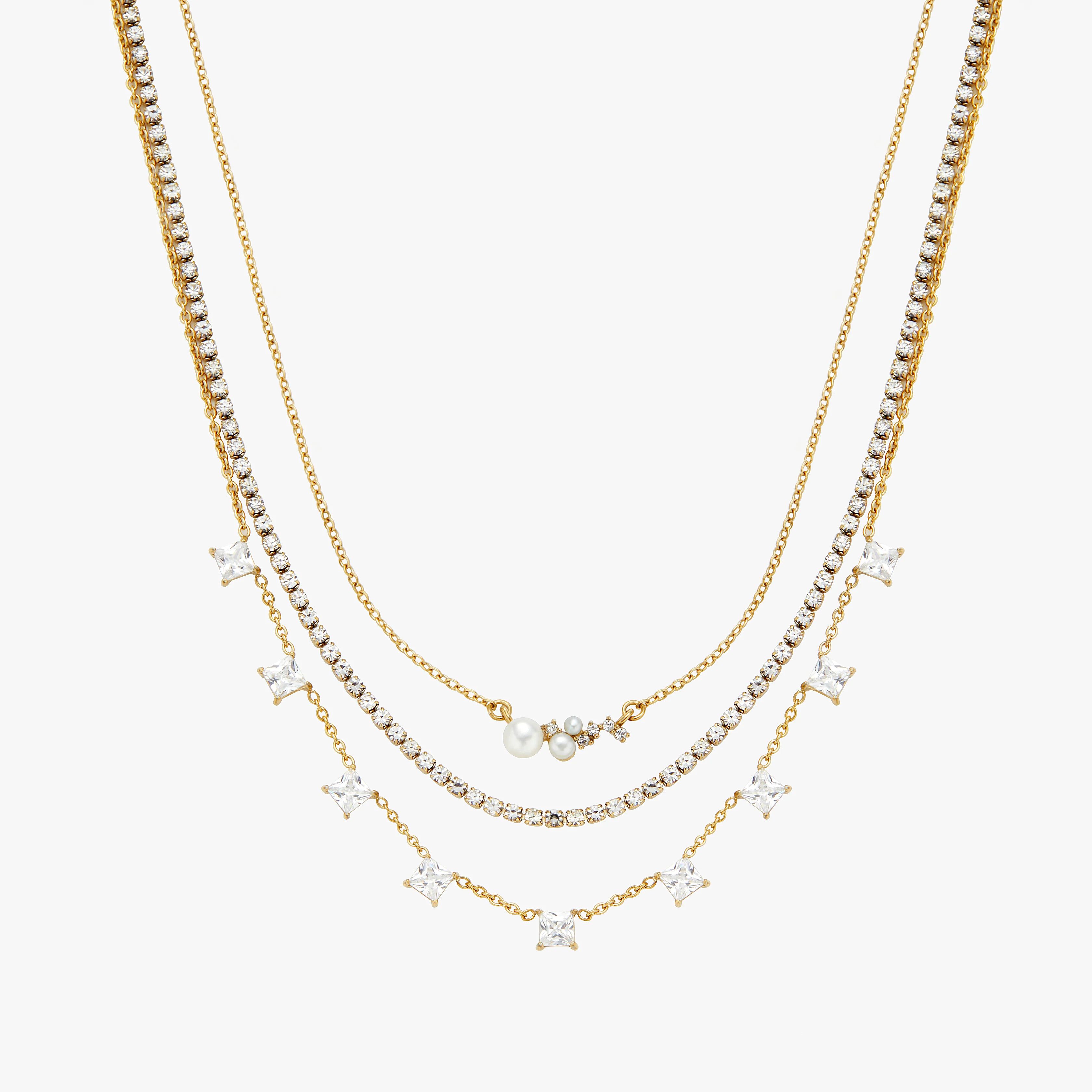 Dainty Scattered Layered Necklace | Victoria Emerson