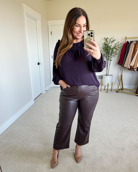 Fall Workwear Outfit from Loft

Fit tips: Blouse L, tts //Pants 14 Petite, size up

Fall outfits  Faux leather pants  Blouse  Fall fashion Outfit inspiration 

#LTKmidsize #LTKSeasonal #LTKstyletip