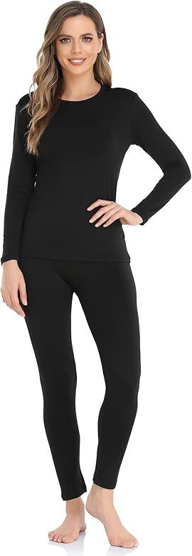 WEERTI Thermal Underwear for Women Long Johns Women with Fleece Lined, Base Layer Women Cold Weather | Amazon (US)