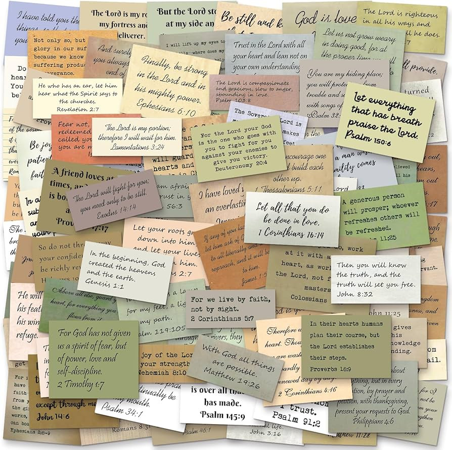 120PCS Bible Verse Stickers, No Repeat Christian Vintage Inspirational Quote Sticker, Typewriter ... | Amazon (US)